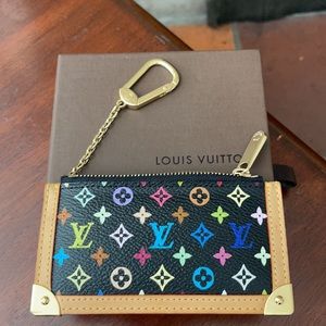 Louis Vuitton black multicolor key pouch